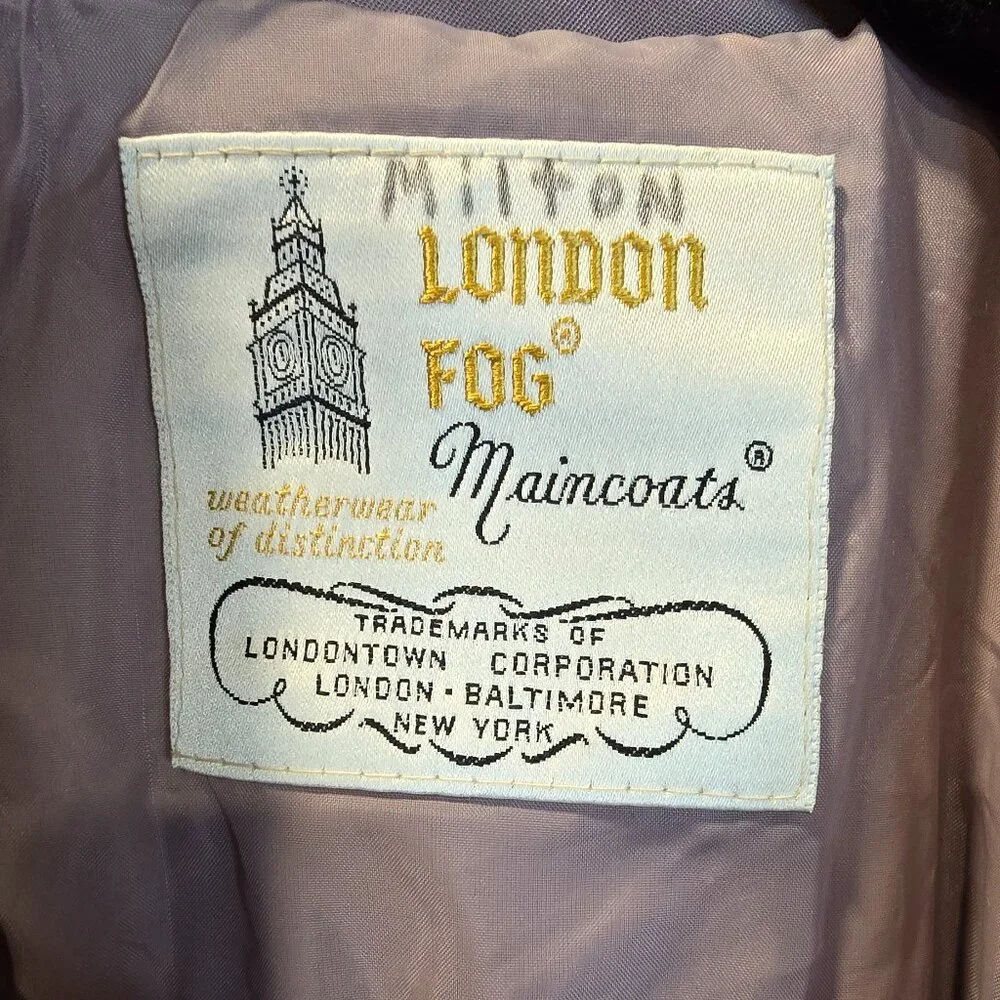 Vintage London Fog Maincoat Trench Coat Women's Pastal Purple Size 14 - Picture 5 of 12